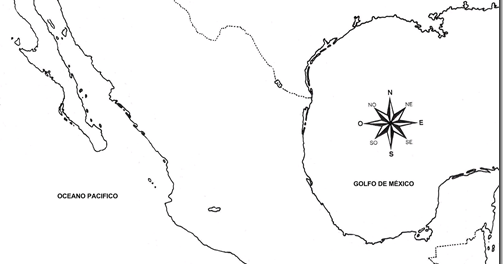 為孩子們的著色頁: Map of Mexico coloring pages